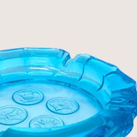 1960s Fostoria Blue Coin Glass Ashtray