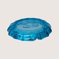 1960s Fostoria Blue Coin Glass Ashtray