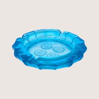 1960s Fostoria Blue Coin Glass Ashtray