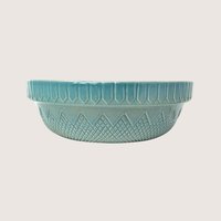 1990s Coche Portuguese Teal Stoneware Bowl