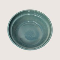 1990s Coche Portuguese Teal Stoneware Bowl