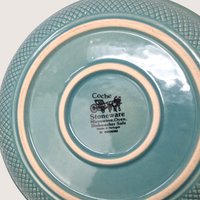 1990s Coche Portuguese Teal Stoneware Bowl
