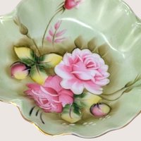 1950s Lefton China Floral Candy Dish