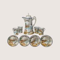 1910s Nippon Hand Painted Porcelain Tea Set