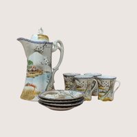 1910s Nippon Hand Painted Porcelain Tea Set