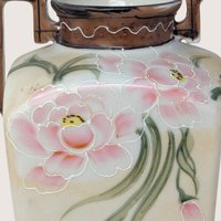 1910s Nippon Hand Painted Floral Porcelain Vase
