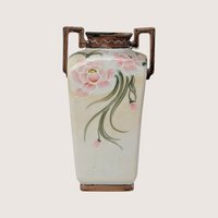 1910s Nippon Hand Painted Floral Porcelain Vase