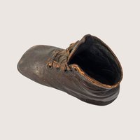 1950s Decorative Bronze Clad Baby Shoe