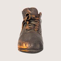 1950s Decorative Bronze Clad Baby Shoe