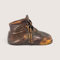 1950s Decorative Bronze Clad Baby Shoe