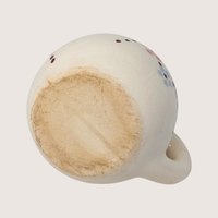 1950s Hand Painted Ceramic Pig Creamer with Floral Accents