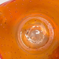 1960s Murano Bullicante Amberina Art Glass Ashtray