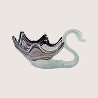 1960 Sooner Glass Style Art Glass Swan Bowl