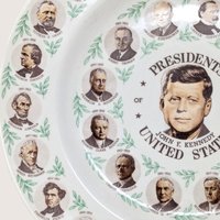 1960s Ceramic US Presidents Collector Plate John F Kennedy