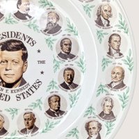 1960s Ceramic US Presidents Collector Plate John F Kennedy