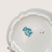 Antique Royal Bavarian PM Porcelain Pink Floral Sugar Bowl and Creamer Set 