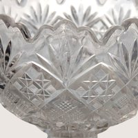 1910s Westmoreland Glass Thumbelina Mini Punch Bowl Set with 6 Cups