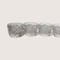 1910s Westmoreland Glass Thumbelina Mini Punch Bowl Set with 6 Cups