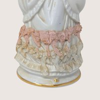 1920s Dresden Porcelain Lady Figurine with Hand Fan