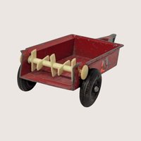 1970s ERTL Red Die Cast Manure Spreader Farm Toy
