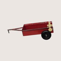 1970s ERTL Red Die Cast Manure Spreader Farm Toy
