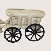 1930s Hubley Style Cast Iron Horse Drawn Ice Cart