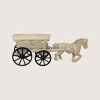 1930s Hubley Style Cast Iron Horse Drawn Ice Cart