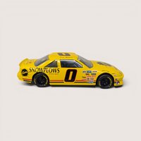 A yellow 1 to 24 scale die cast stock car model with Fisher Snowplows branding and the number zero on the side.