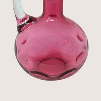 1890s Cranberry Glass Optic Thumbprint Cruet