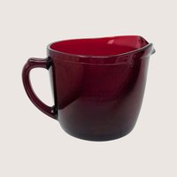 1950s Anchor Hocking Royal Ruby Creamer and Sugar Bowl Set