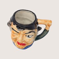 1960s Ceramic Winking Character Mug