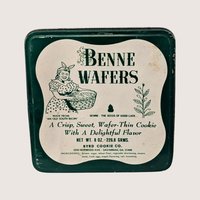 Vintage Byrd Cookie Co Benne Wafers and Benne Bits Tins Pair