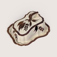 1940s Lancaster and Sandland Englishware Copper Luster Butter Dish  