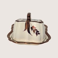 1940s Lancaster and Sandland Englishware Copper Luster Butter Dish  