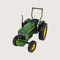 1990s ERTL John Deere Utility Tractor 1/16 Scale Die Cast Replica