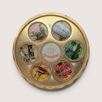1960s Disneyland Souvenir Tin Drink Serving Tray