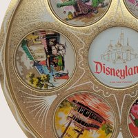 1960s Disneyland Souvenir Tin Drink Serving Tray
