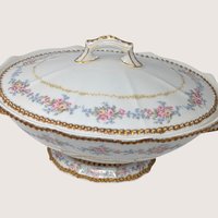 Antique Elite Works Limoges Covered Vegetable Bowl