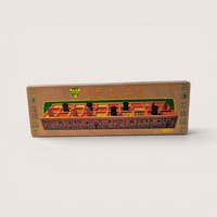Senat strategy board game box by Fundex showing an ancient Egyptian style grid board with black and brown pieces.