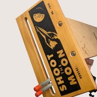1970s Drueke Shoot the Moon Wooden Game