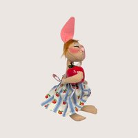 1995 Annalee Country Girl Bunny Figure
