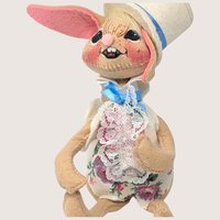 1993 Annalee Felt Easter Bunny Doll Spring Holiday Decor