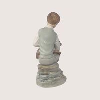 1980s Zaphir Spain Boy with Puppy Porcelain Figurine