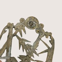 1970s Asian Brass Tiger and Dragon Wall Hanging Pair