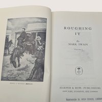 Vintage Harper And Row Mark Twain Roughing It Hardcover Book