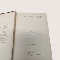 Antique 1895 The Manxman Hall Caine Hardcover Book