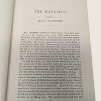 Antique 1895 The Manxman Hall Caine Hardcover Book