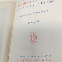 Antique Gil Blas Of Santillane Le Sage Montgomery Ward Hardcover Book