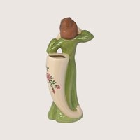 Vintage Ceramic Figural Lady Vase Planter 