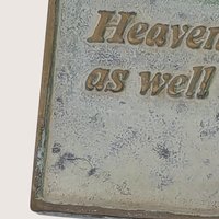 Vintage Cast Metal Plaque with Henry David Thoreau Quote